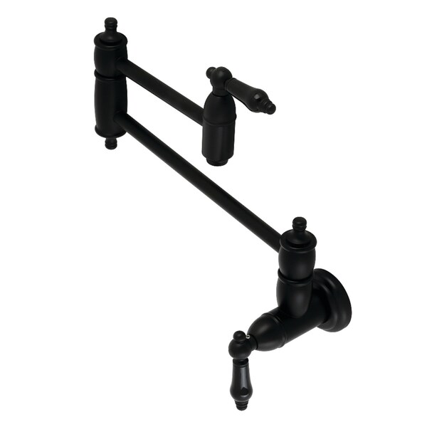 KS3100PKL Duchess Wall Mount Pot Filler, Matte Black